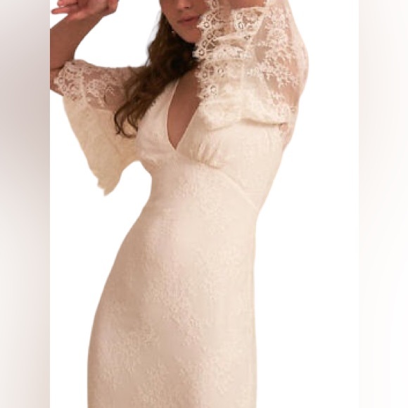 La Maison Talulah BHLDN Anson XS 0/2 Off White Allover Lace Wedding Bridal Maxi - Picture 2 of 6